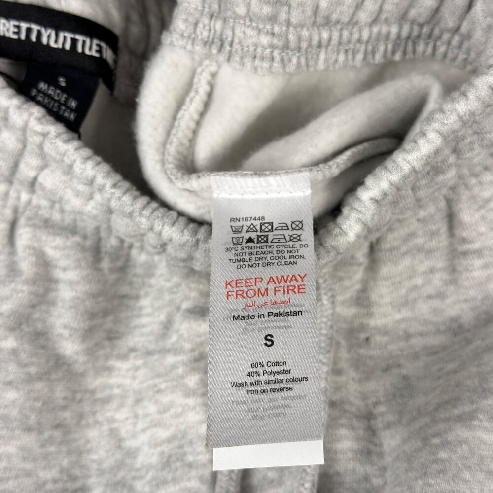 PrettyLittleThing Womens Casual Cuffed Joggers L.Grey Sz S Front Pockets NWT - Picture 9 of 10